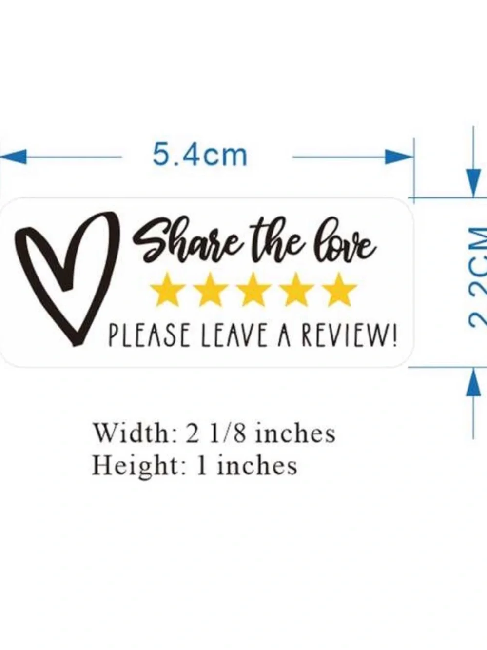 200 Stickers Share the Love Review - White with Yellow Stars
